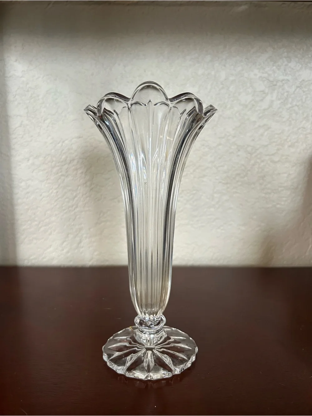 Oneida Clear Fluted Crystal Bud Vase